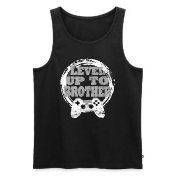 Bruder Gaming Retro Gift Idea - Men's Premium Organic Tank Top - black - Front - Michal (187cm)