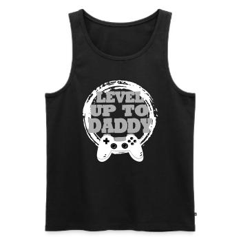 Daddy Gaming Retro Gift Idea - Men's Premium Organic Tank Top - black - Front - Michal (187cm)