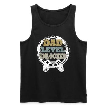 Daddy Gaming Retro Gift Idea - Men's Premium Organic Tank Top - black - Front - Michal (187cm)