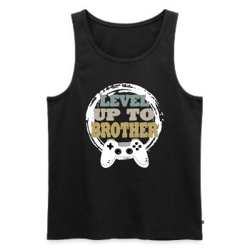 Bruder Gaming Retro Gift Idea - Men's Premium Organic Tank Top - black - Front - Michal (187cm)