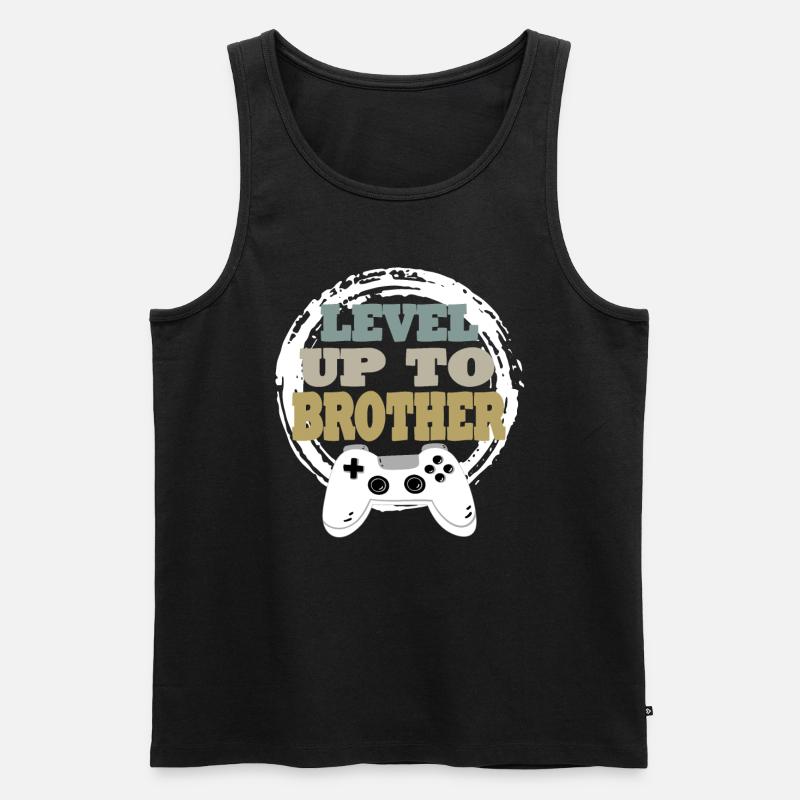 Bruder Gaming Retro Geschenkidee - Männer Premium Bio Tank Top - Schwarz