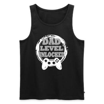 Daddy Gaming Retro Idée cadeau - Débardeur bio Premium Homme - noir - Devant - AI Model Male 178 light (178cm)