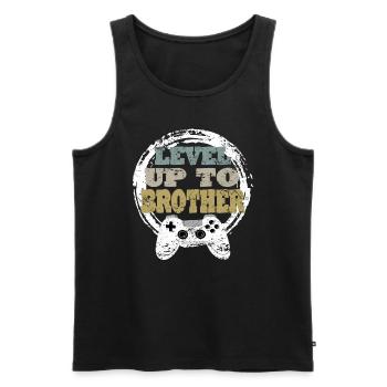 Bruder Gaming Retro Gift Idea - Men's Premium Organic Tank Top - black - Front - Michal (187cm)