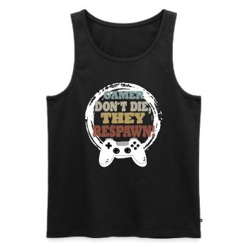 Gaming Retro Gift Idea - Men's Premium Organic Tank Top - black - Front - Michal (187cm)
