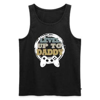 Daddy Gaming Retro Gift Idea - Men's Premium Organic Tank Top - black - Front - Michal (187cm)