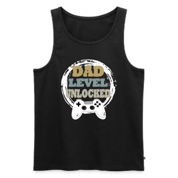 Daddy Gaming Retro Gift Idea - Men's Premium Organic Tank Top - black - Front - Michal (187cm)