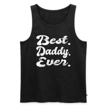 Tenue Retro Papa pour la fête des pères - Débardeur bio Premium Homme - noir - Devant - AI Model Male 178 light (178cm)