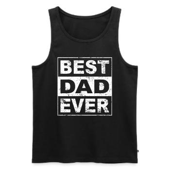 Tenue Retro Papa pour la fête des pères - Débardeur bio Premium Homme - noir - Devant - AI Model Male 178 light (178cm)