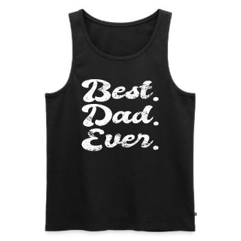 Tenue Retro Papa pour la fête des pères - Débardeur bio Premium Homme - noir - Devant - AI Model Male 178 light (178cm)