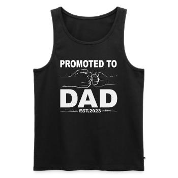 Tenue Retro Papa pour la fête des pères - Débardeur bio Premium Homme - noir - Devant - AI Model Male 178 light (178cm)