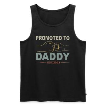 Tenue Retro Papa pour la fête des pères - Débardeur bio Premium Homme - noir - Devant - AI Model Male 178 light (178cm)
