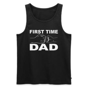 Tenue Retro Papa pour la fête des pères - Débardeur bio Premium Homme - noir - Devant - AI Model Male 178 light (178cm)