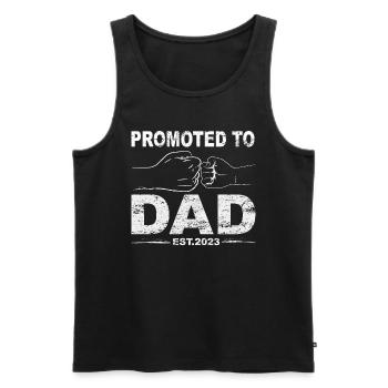 Tenue Retro Papa pour la fête des pères - Débardeur bio Premium Homme - noir - Devant - AI Model Male 178 light (178cm)