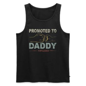 Retro Papa Outfit zum Vatertag - Männer Premium Bio Tank Top - Schwarz - Vorne - Michal (187cm)