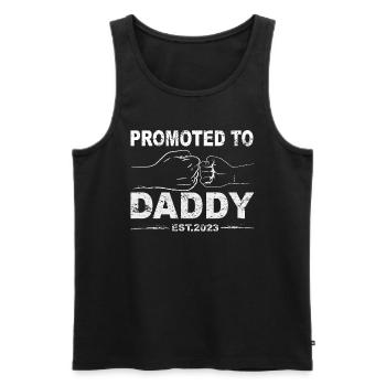 Tenue Retro Papa pour la fête des pères - Débardeur bio Premium Homme - noir - Devant - AI Model Male 178 light (178cm)