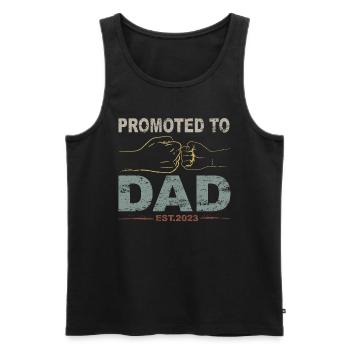 Tenue Retro Papa pour la fête des pères - Débardeur bio Premium Homme - noir - Devant - AI Model Male 178 light (178cm)