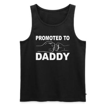 Tenue Retro Papa pour la fête des pères - Débardeur bio Premium Homme - noir - Devant - AI Model Male 178 light (178cm)
