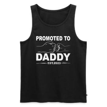 Tenue Retro Papa pour la fête des pères - Débardeur bio Premium Homme - noir - Devant - AI Model Male 178 light (178cm)