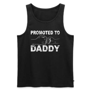 Tenue Retro Papa pour la fête des pères - Débardeur bio Premium Homme - noir - Devant - AI Model Male 178 light (178cm)