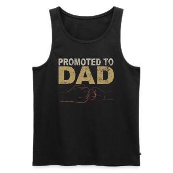 Tenue Retro Papa pour la fête des pères - Débardeur bio Premium Homme - noir - Devant - AI Model Male 178 light (178cm)