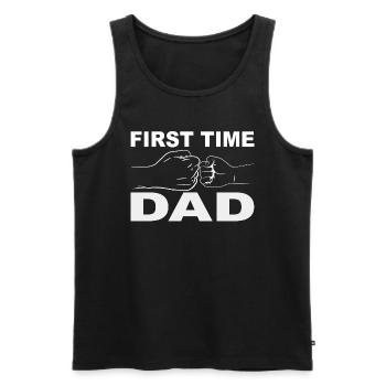 Tenue Retro Papa pour la fête des pères - Débardeur bio Premium Homme - noir - Devant - AI Model Male 178 light (178cm)