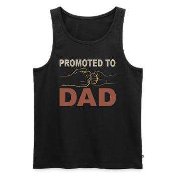 Retro Papa Outfit for Father's Day - Men's Premium Organic Tank Top - black - Front - AI Model Male 178 light (178cm)