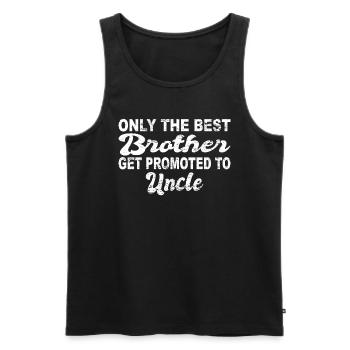 Uncle nephew niece gift idea saying - Men's Premium Organic Tank Top - black - Front - AI Model Male 178 light (178cm)
