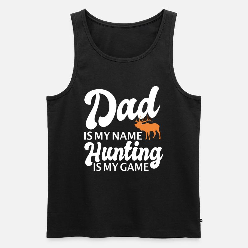 Jäger Jagt.Hirsch Geschenkidee - Männer Premium Bio Tank Top - Schwarz