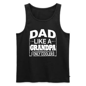 Grand-père grands-parents idée cadeau disant - Débardeur bio Premium Homme - noir - Devant - Michal (187cm)