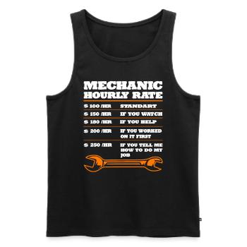 Mechaniker KFZ Auto Geschenkidee - Männer Premium Bio Tank Top - Schwarz - Vorne - Michal (187cm)