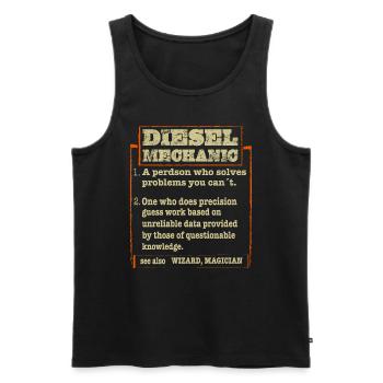 Mechaniker KFZ Auto Geschenkidee - Männer Premium Bio Tank Top - Schwarz - Vorne - Michal (187cm)