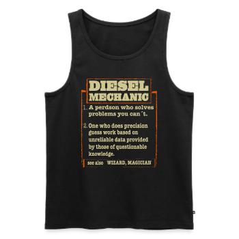 Mechaniker KFZ Auto Geschenkidee - Männer Premium Bio Tank Top - Schwarz - Vorne - Michal (187cm)