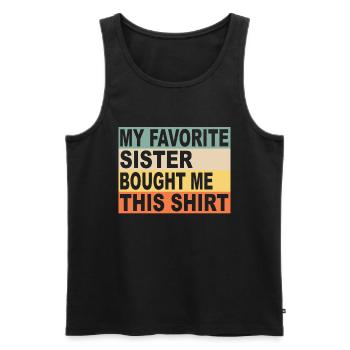 Großer Bruder Geschwister Familie - Männer Premium Bio Tank Top - Schwarz - Vorne - Michal (187cm)