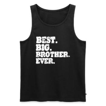 Big brother sibling family - Men's Premium Organic Tank Top - black - Front - AI Model Male 178 light (178cm)