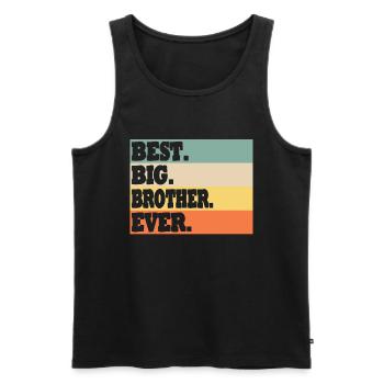 Großer Bruder Geschwister Familie - Männer Premium Bio Tank Top - Schwarz - Vorne - Michal (187cm)
