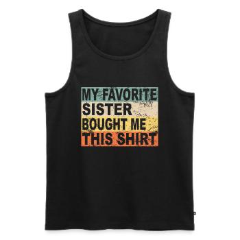 Großer Bruder Geschwister Familie - Männer Premium Bio Tank Top - Schwarz - Vorne - Michal (187cm)