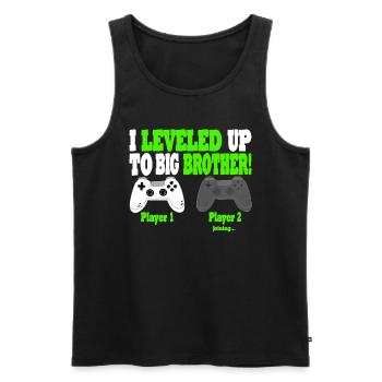 Großer Bruder Gaming Geschwister Familie - Männer Premium Bio Tank Top - Schwarz - Vorne - Michal (187cm)