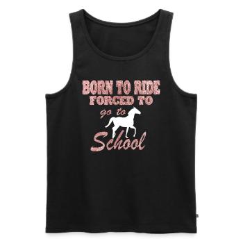 Idée cadeau Club d’équitation - Débardeur bio Premium Homme - noir - Devant - AI Model Male 178 light (178cm)