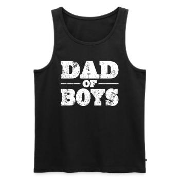 Papa Dad of Boys for Father's Day - Men's Premium Organic Tank Top - black - Front - Michal (187cm)