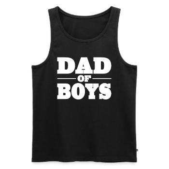 Papa Dad of Boys for Father's Day - Men's Premium Organic Tank Top - black - Front - Michal (187cm)
