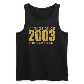20th birthday Vintage since 2003 the very best - Men's Premium Organic Tank Top - black - Front - Michal (187cm)