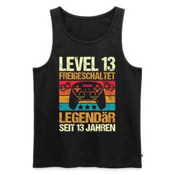 Veilchenhochzeit 13 jahre Hochzeitstag Ehemann - Männer Premium Bio Tank Top - Schwarz - Vorne - AI Model Male 178 light (178cm)