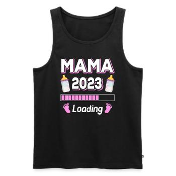 Maman 2023 Chargement Mère Mères Maman Fête des mères - Débardeur bio Premium Homme - noir - Devant - Michal (187cm)
