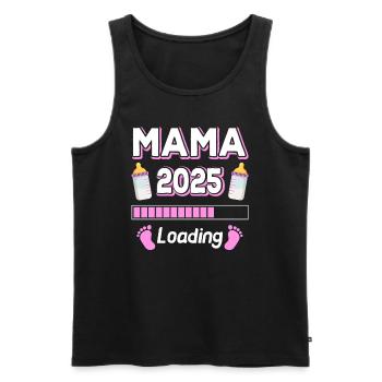 Mama 2025 Loading Mutter Mütter Mom Muttertag - Männer Premium Bio Tank Top - Schwarz - Vorne - AI Model Male 178 light (178cm)