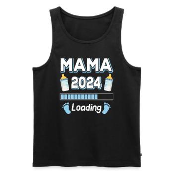 Chargement de maman 2024 Mère Mères Fête des mères - Débardeur bio Premium Homme - noir - Devant - AI Model Male 178 light (178cm)
