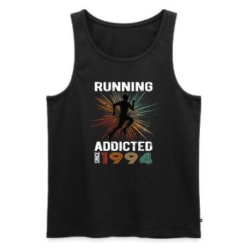 Running Vintage Running Addicted runner jogger 1994 - Débardeur bio Premium Homme - noir - Devant - Michal (187cm)