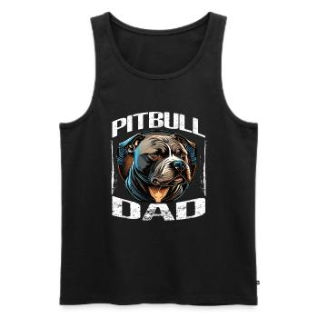 Pitbull Daddy Dad Cadeau - Débardeur bio Premium Homme - noir - Devant - AI Model Male 178 light (178cm)