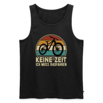 Keine Zeit Radfahren MTB Rennrad Fahrrad Rad - Männer Premium Bio Tank Top - Schwarz - Vorne - AI Model Male 178 light (178cm)
