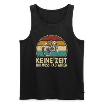 Keine Zeit Radfahren MTB Rennrad Fahrrad Rad - Männer Premium Bio Tank Top - Schwarz - Vorne - AI Model Male 178 light (178cm)