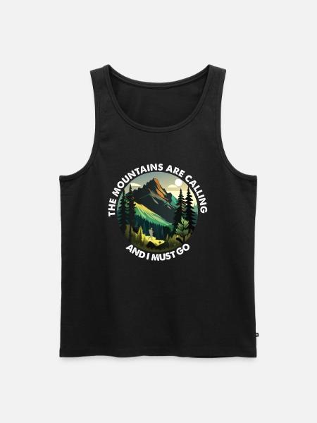 Camping campfire saying - Men's Premium Organic Tank Top - black